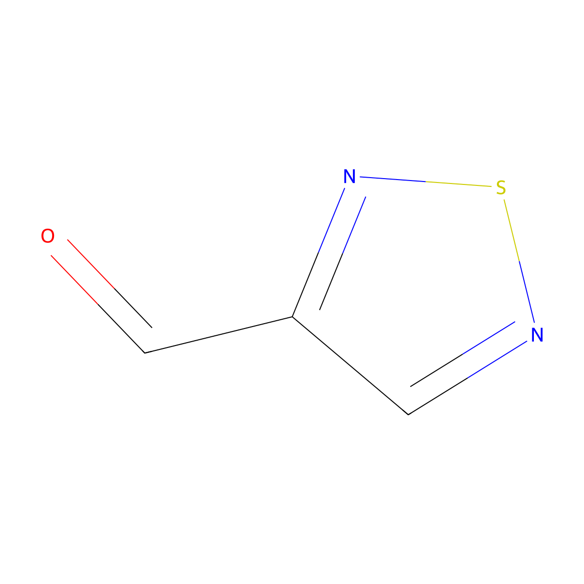 1,2,5-Thiadiazole-3-carbaldehyde molecular structure, CAS 75238-60-7