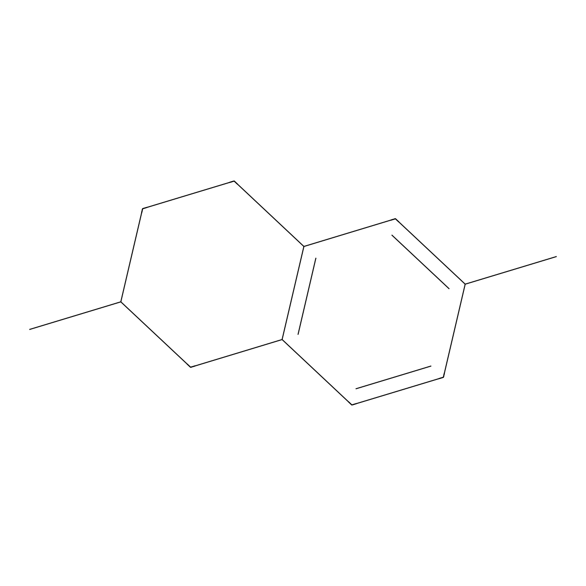 2,6-Dimethyl-1,2,3,4-tetrahydronaphthalene molecular structure, CAS 7524-63-2