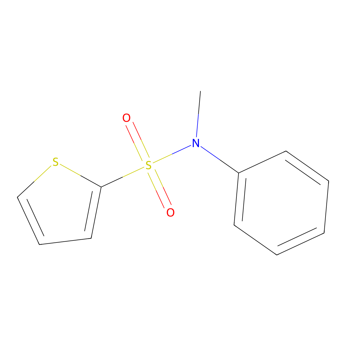 N-methyl-N-phenylthiophene-2-sulfonamide molecular structure, CAS 75241-07-5