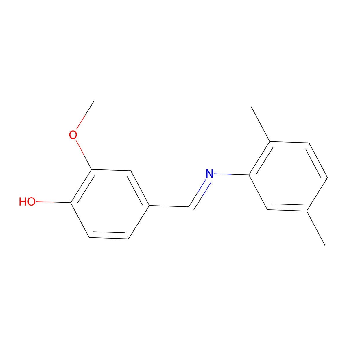 N-Vanillylidene-2,5-xylidine molecular structure, CAS 75241-31-5