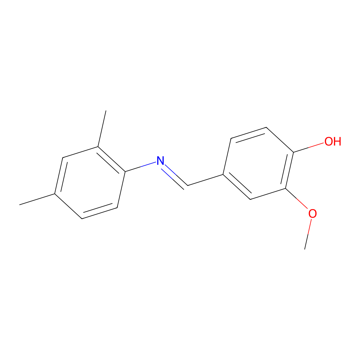 N-Vanillylidene-2,4-xylidine molecular structure, CAS 75241-32-6