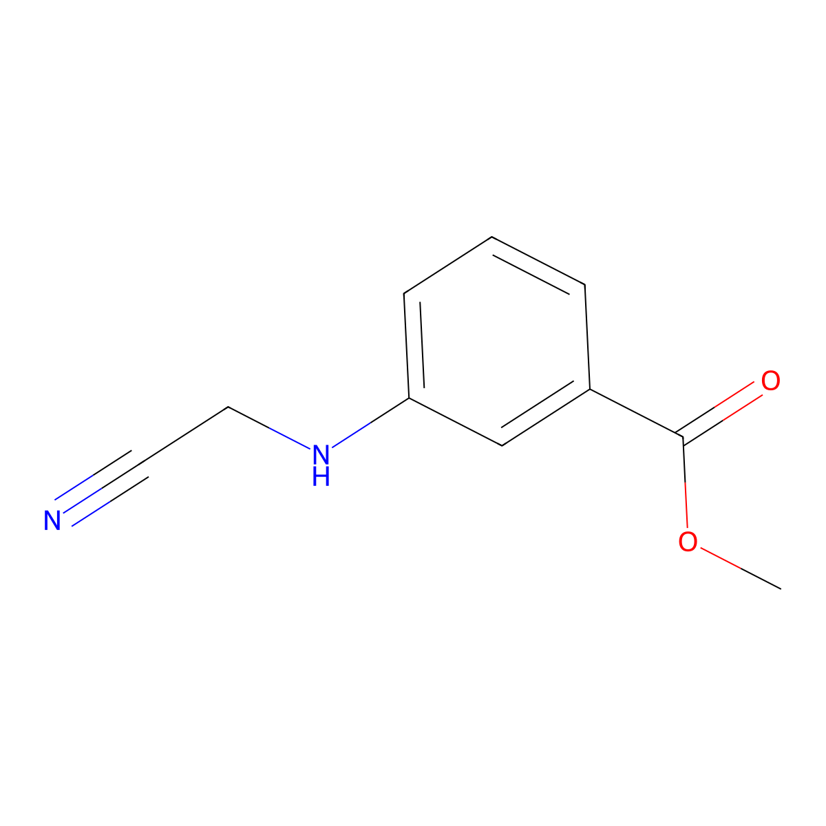 3-(Cyanomethyl-amino)-benzoic acid methyl ester molecular structure, CAS 75254-58-9