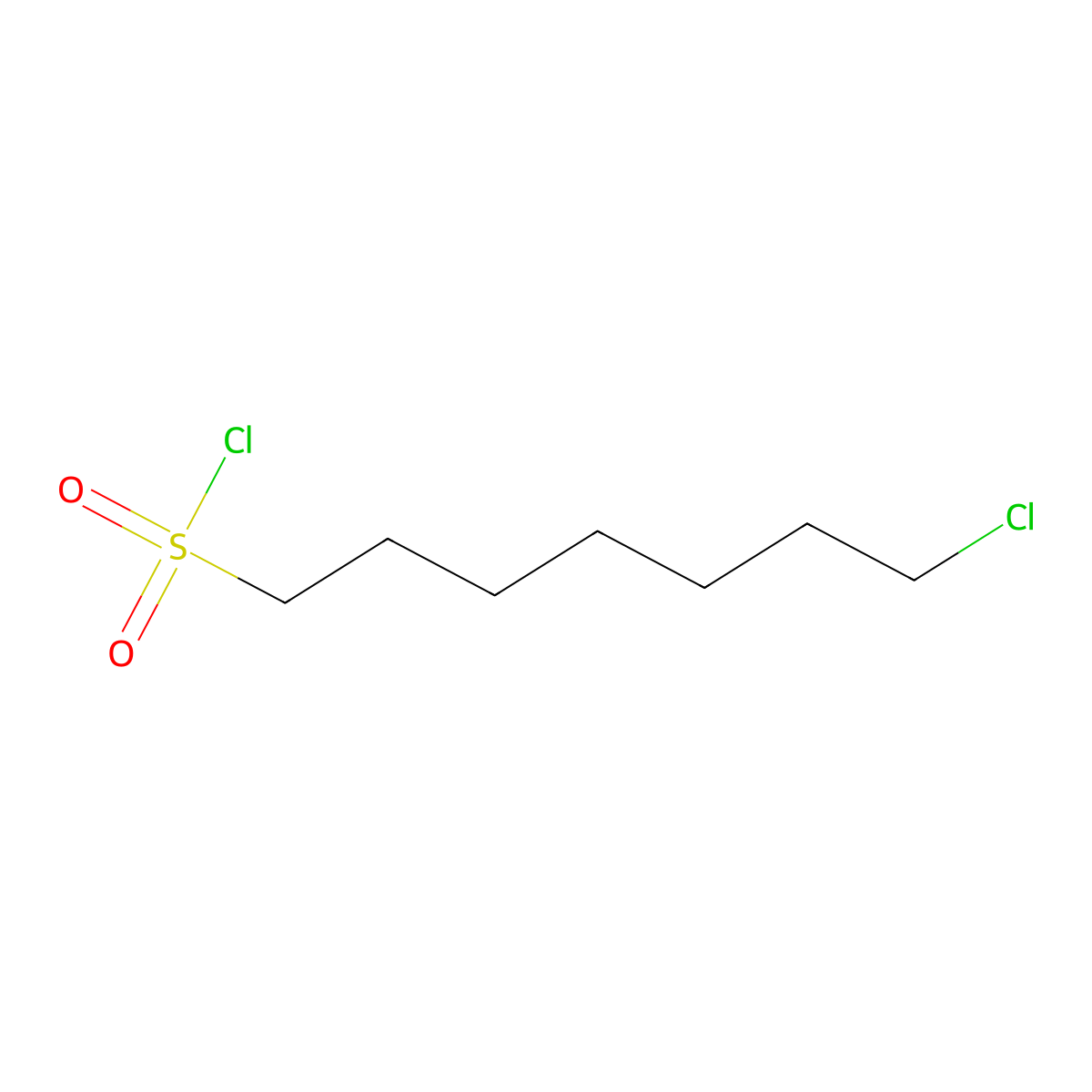 7-Chloroheptane-1-sulfonyl chloride molecular structure, CAS 75255-27-5
