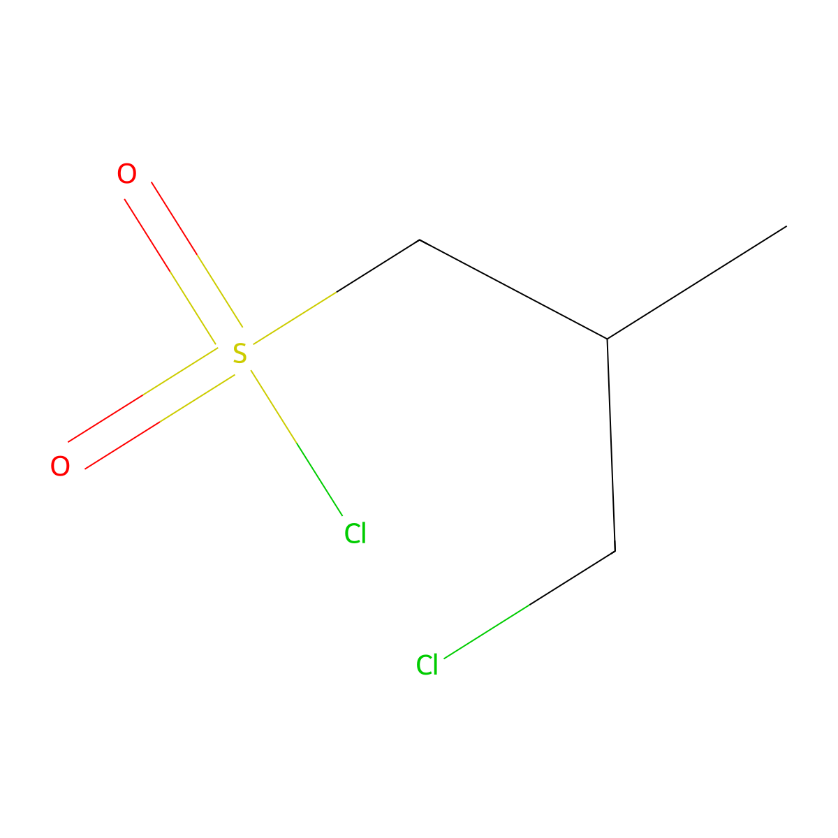 3-Chloro-2-methylpropane-1-sulfonyl chloride molecular structure, CAS 75255-31-1