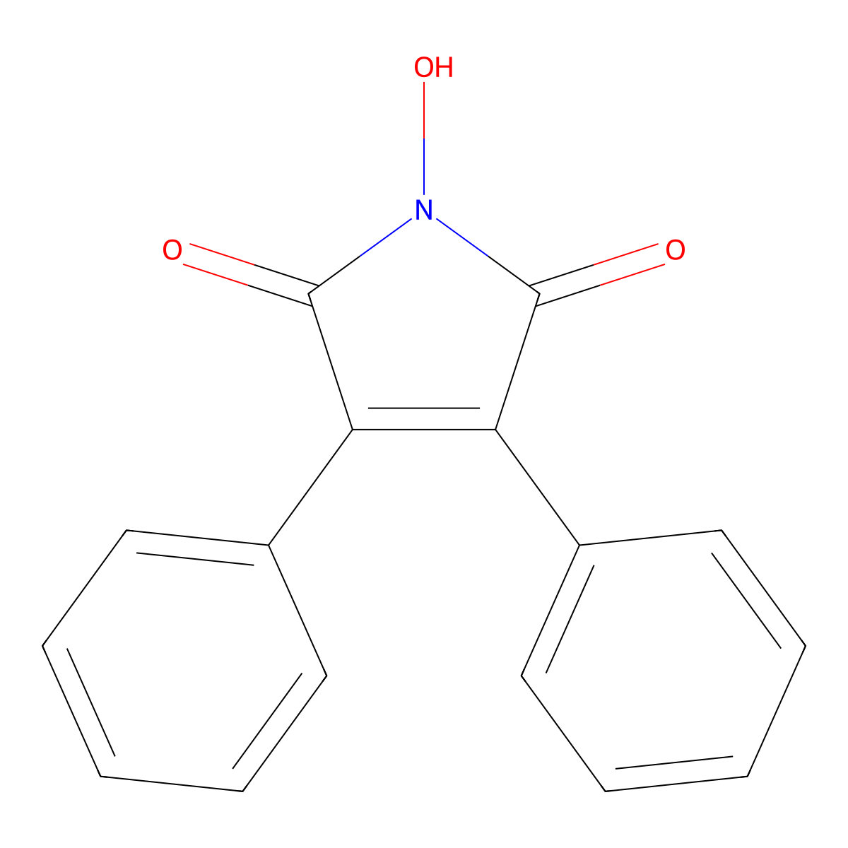 1-hydroxy-3,4-diphenyl-1H-pyrrole-2,5-dione molecular structure, CAS 75255-87-7