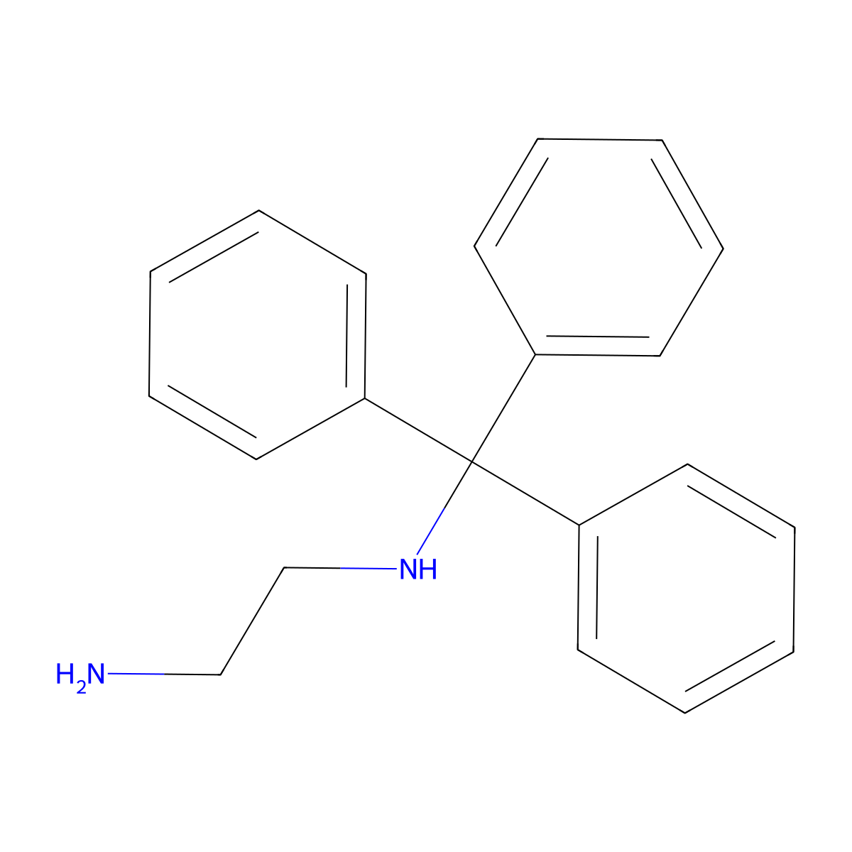 N-tritylethylenediamine molecular structure, CAS 75257-79-3