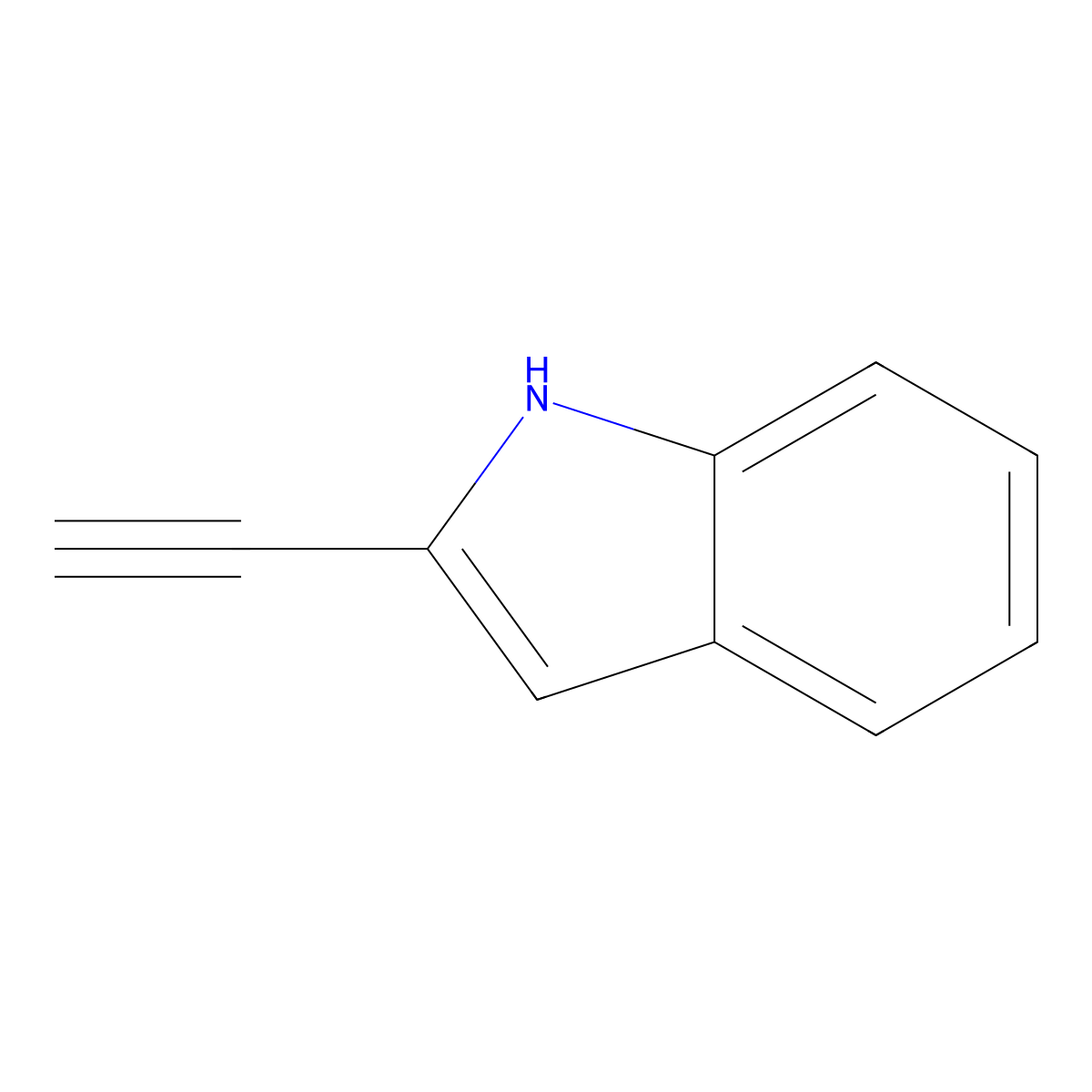 2-Ethynyl-1H-indole molecular structure, CAS 75258-11-6