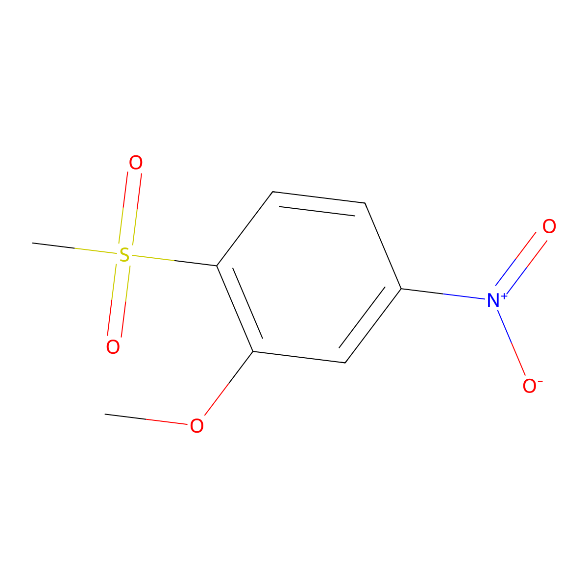 1-Methanesulfonyl-2-methoxy-4-nitrobenzene molecular structure, CAS 75259-30-2