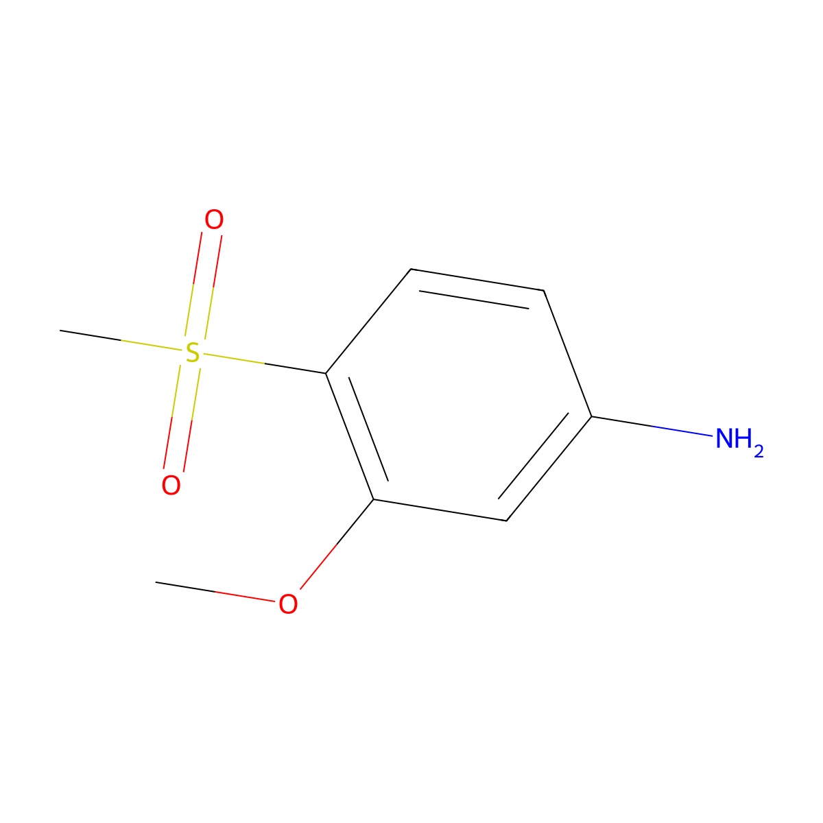 4-Methanesulfonyl-3-methoxyaniline molecular structure, CAS 75259-31-3
