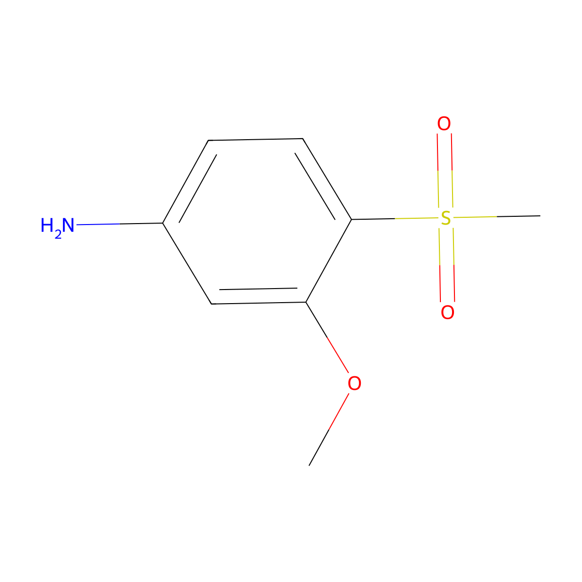 4-Methanesulfonyl-3-methoxyaniline molecular structure, CAS 75259-31-3