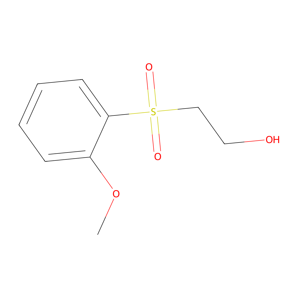 2-Methoxyphenylsulfonylethanol molecular structure, CAS 75259-57-3