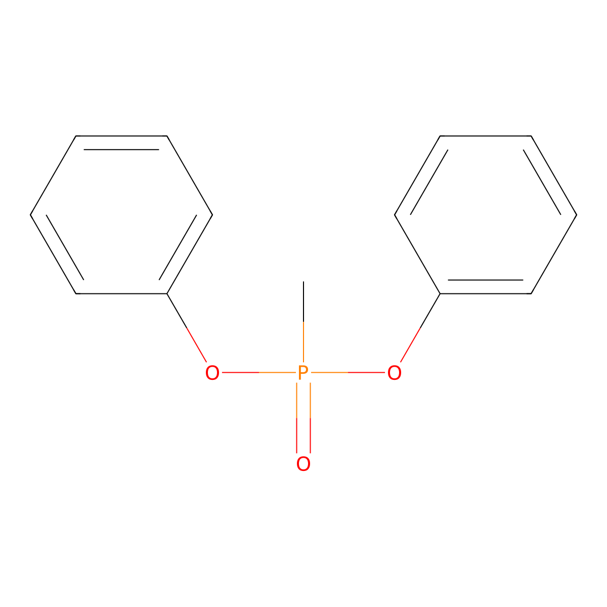 Diphenyl methylphosphonate molecular structure, CAS 7526-26-3