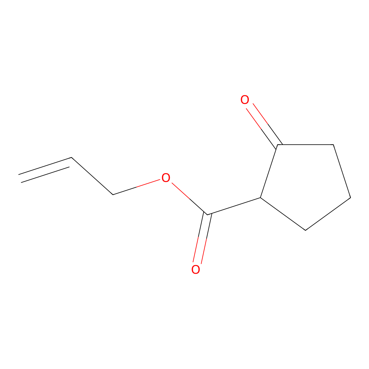Allyl 2-oxocyclopentanecarboxylate molecular structure, CAS 75265-67-7