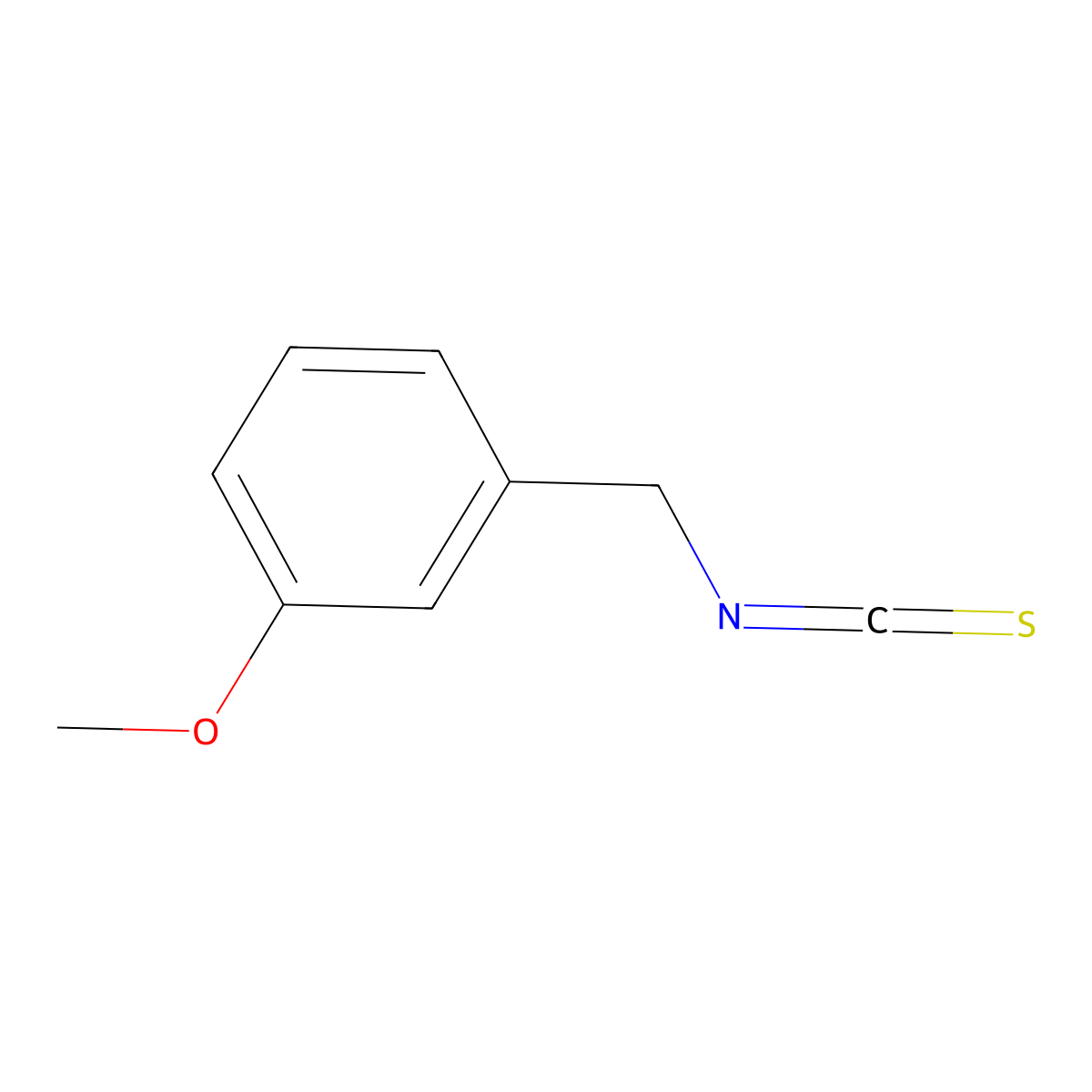 3-Methoxybenzyl isothiocyanate molecular structure, CAS 75272-77-4