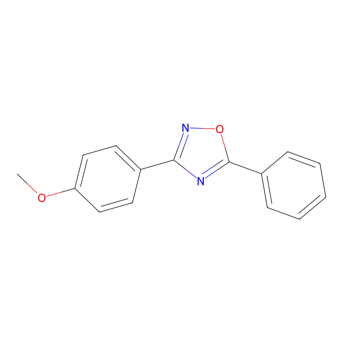 3-(4-Methoxyphenyl)-5-phenyl-1,2,4-oxadiazole molecular structure, CAS 75273-66-4