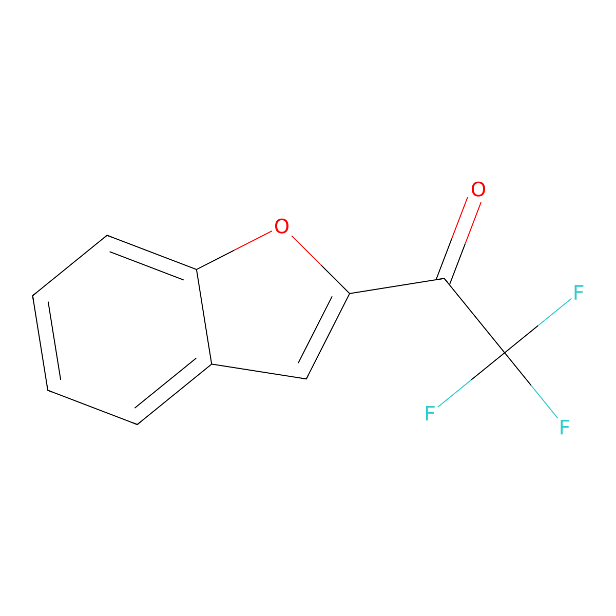 1-(1-Benzofuran-2-yl)-2,2,2-trifluoroethan-1-one molecular structure, CAS 75277-96-2