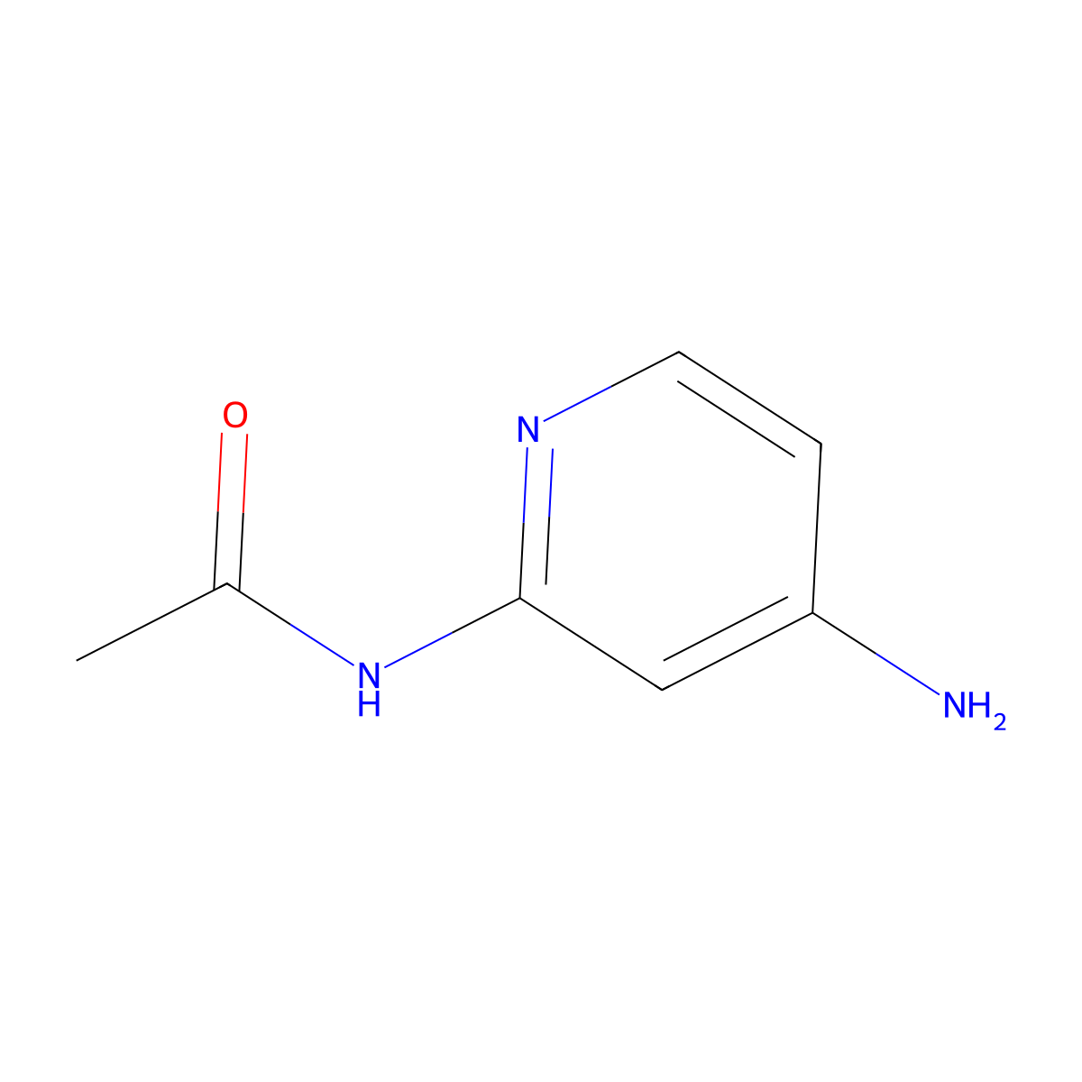 N-(4-Aminopyridin-2-yl)acetamide molecular structure, CAS 75279-39-9