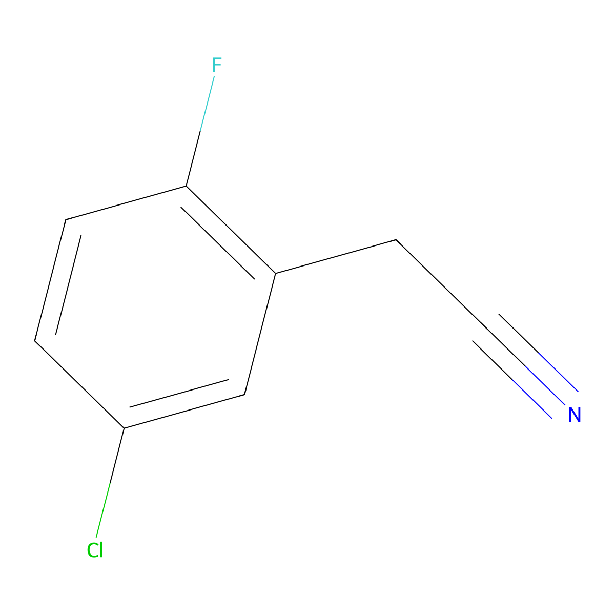 5-Chloro-2-fluorophenylacetonitrile molecular structure, CAS 75279-54-8