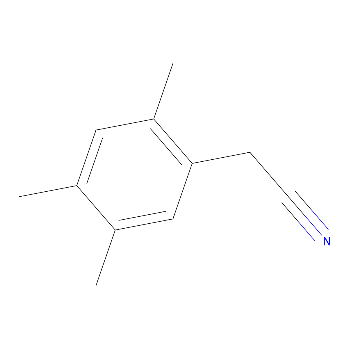 2,4,5-Trimethylphenylacetonitrile molecular structure, CAS 75279-58-2
