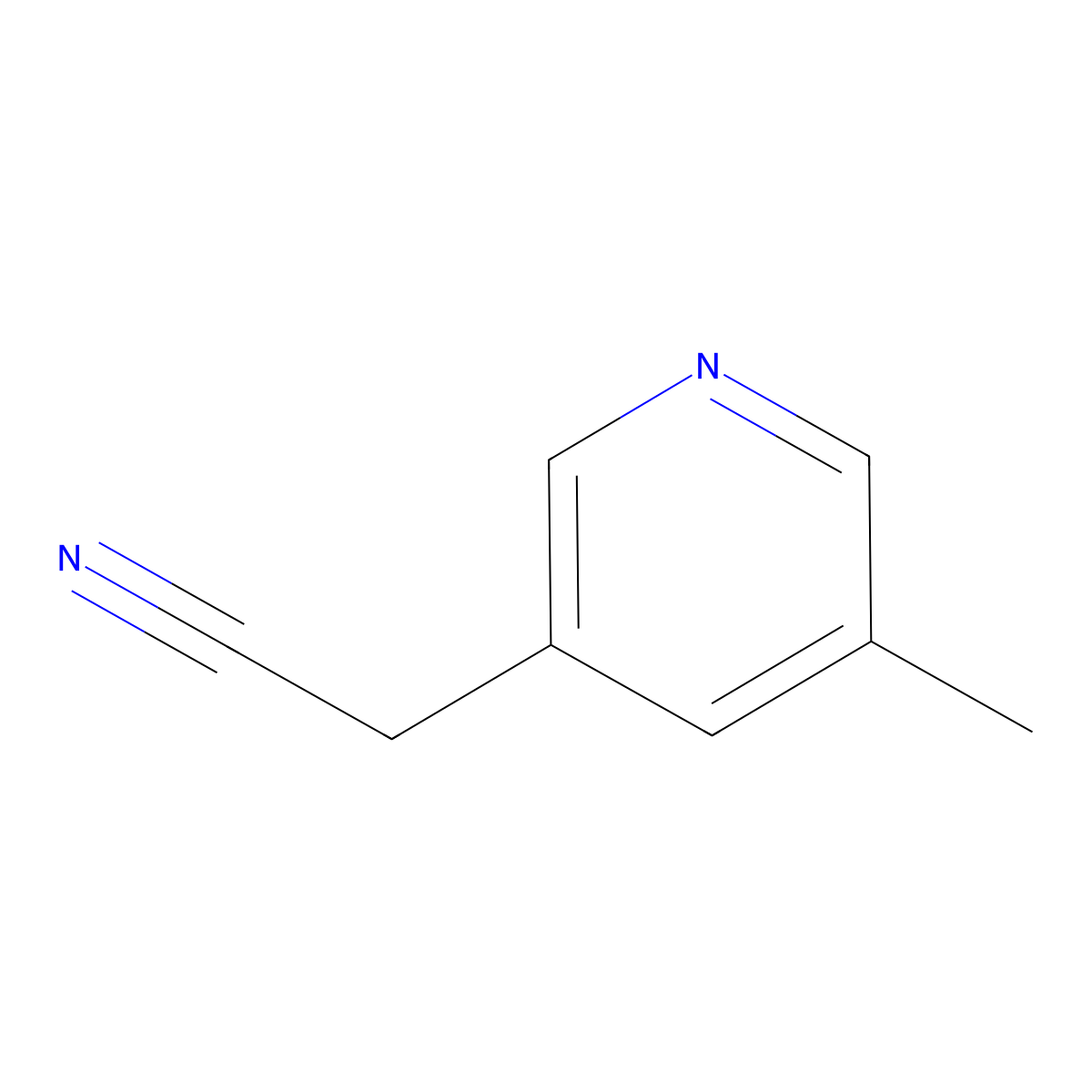 2-(5-Methylpyridin-3-yl)acetonitrile molecular structure, CAS 75279-59-3