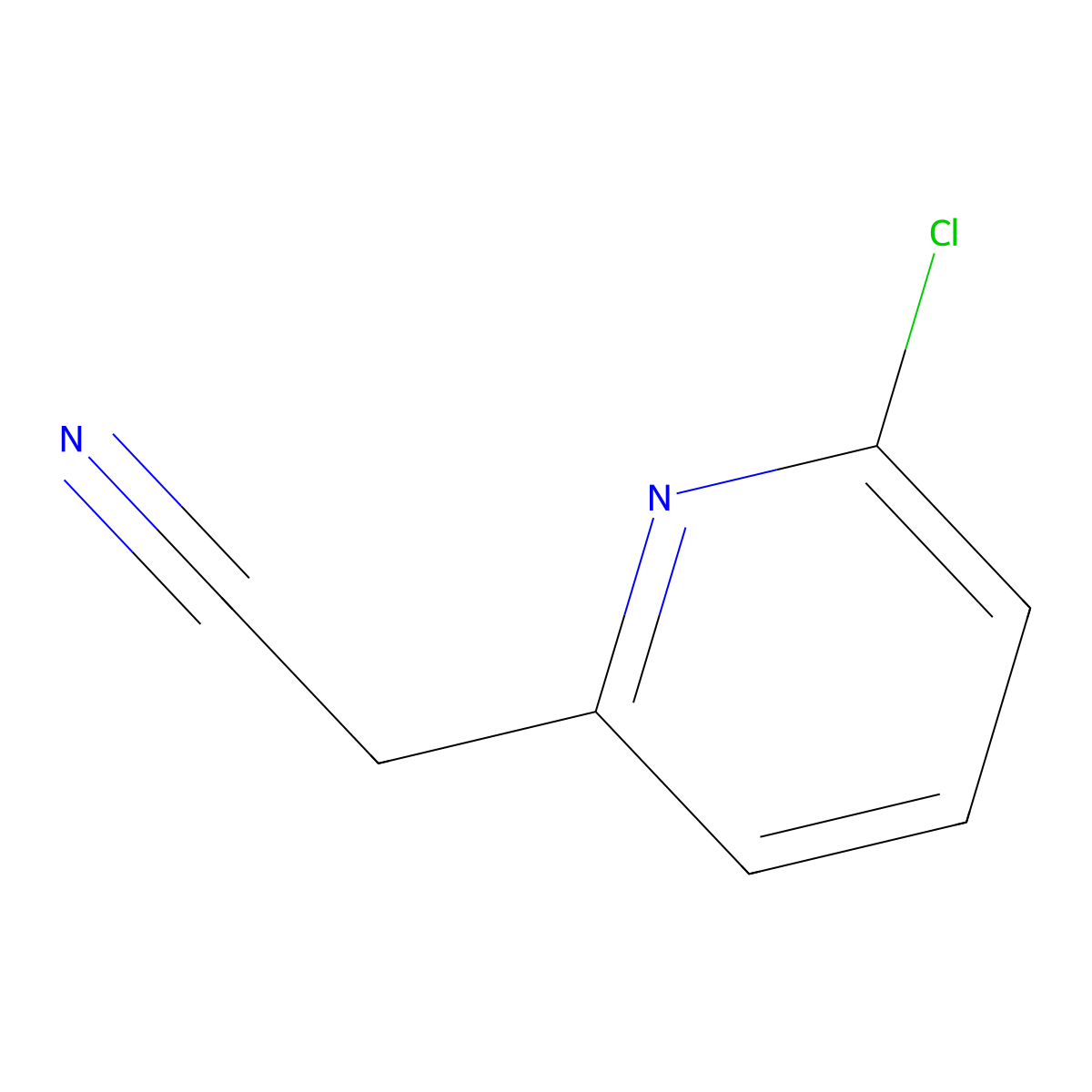 (6-Chloropyridin-2-yl)acetonitrile molecular structure, CAS 75279-60-6