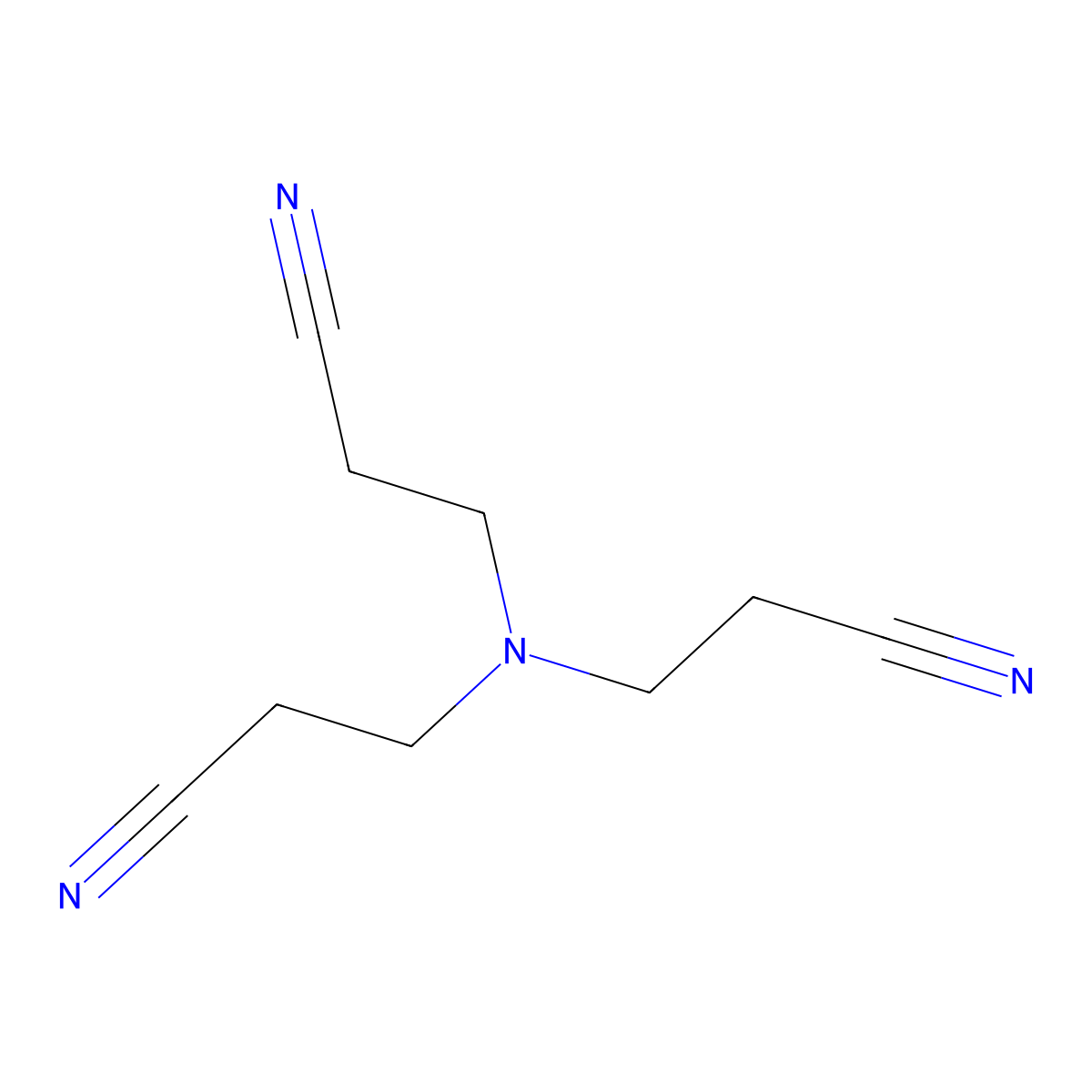 Propanenitrile, 3,3',3''-nitrilotris- molecular structure, CAS 7528-78-1