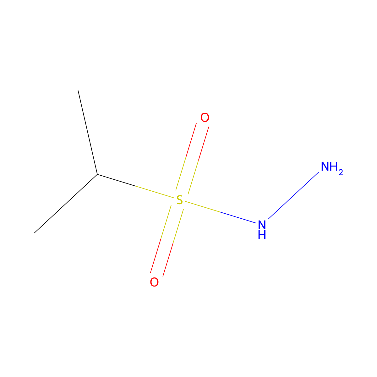 Propane-2-sulfonohydrazide molecular structure, CAS 75287-39-7