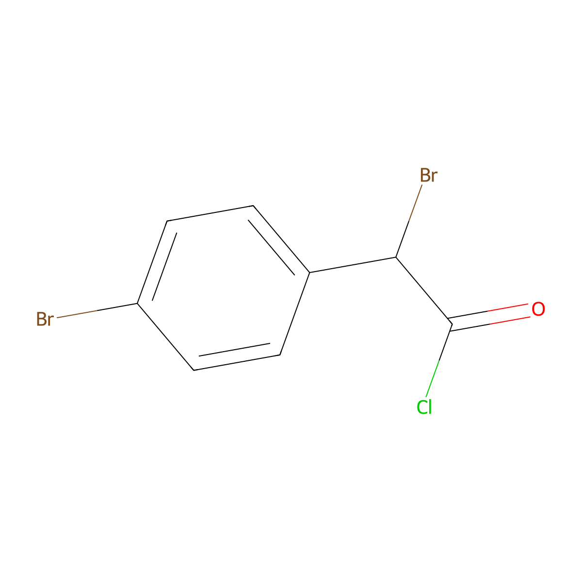 2-Bromo-2-(4-bromophenyl)acetyl chloride molecular structure, CAS 75288-20-9