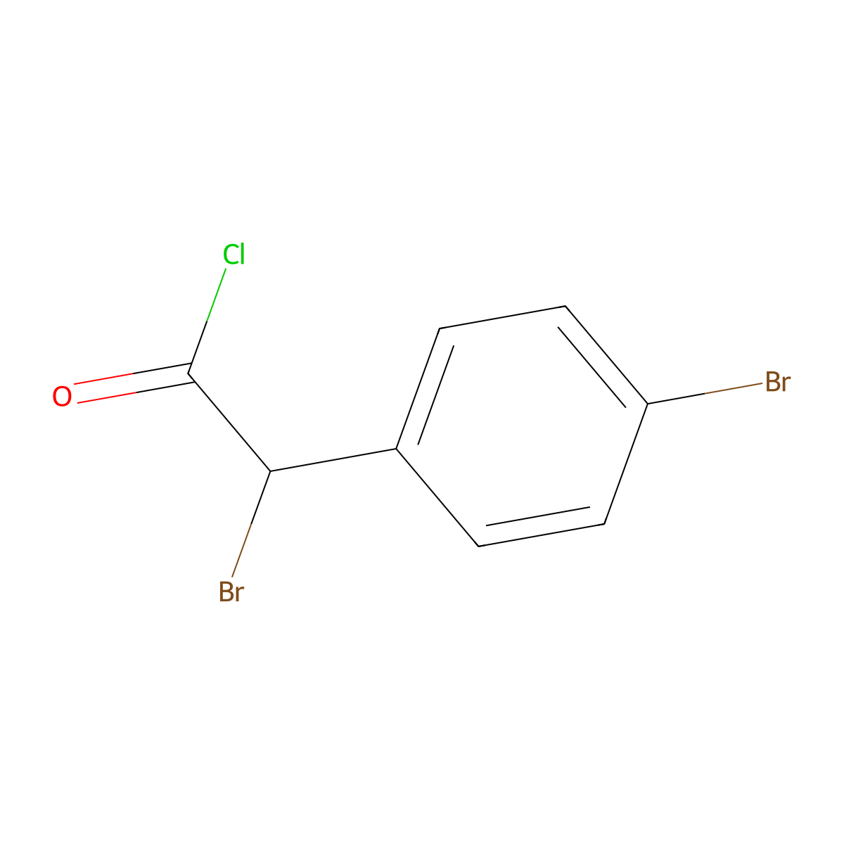 2-Bromo-2-(4-bromophenyl)acetyl chloride molecular structure, CAS 75288-20-9