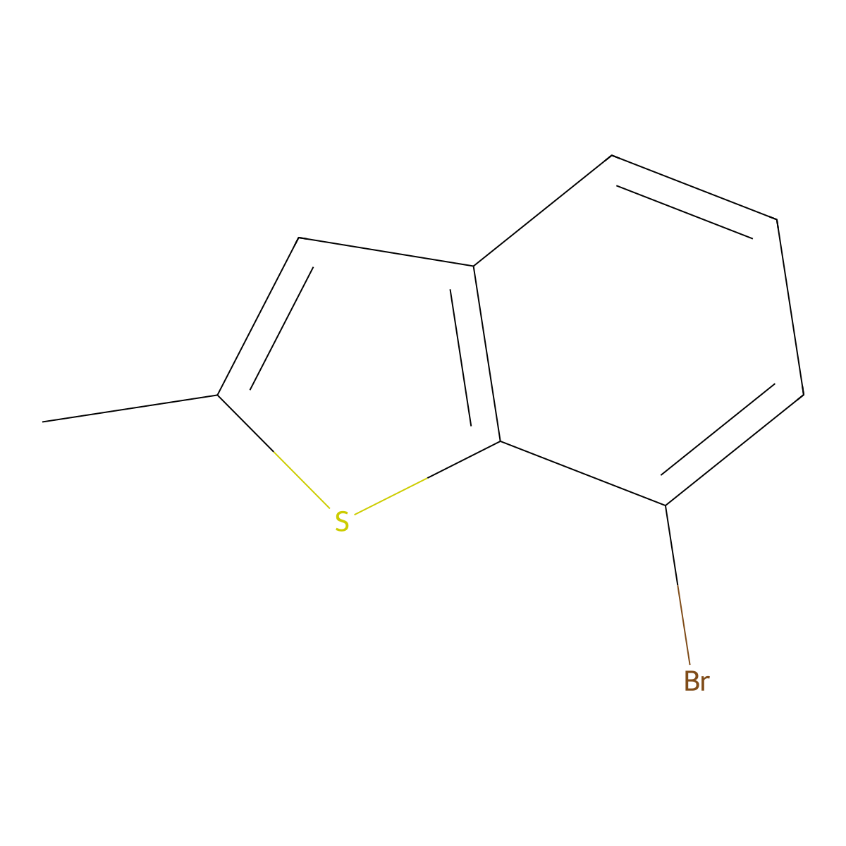 7-Bromo-2-methyl-1-benzothiophene molecular structure, CAS 75288-49-2
