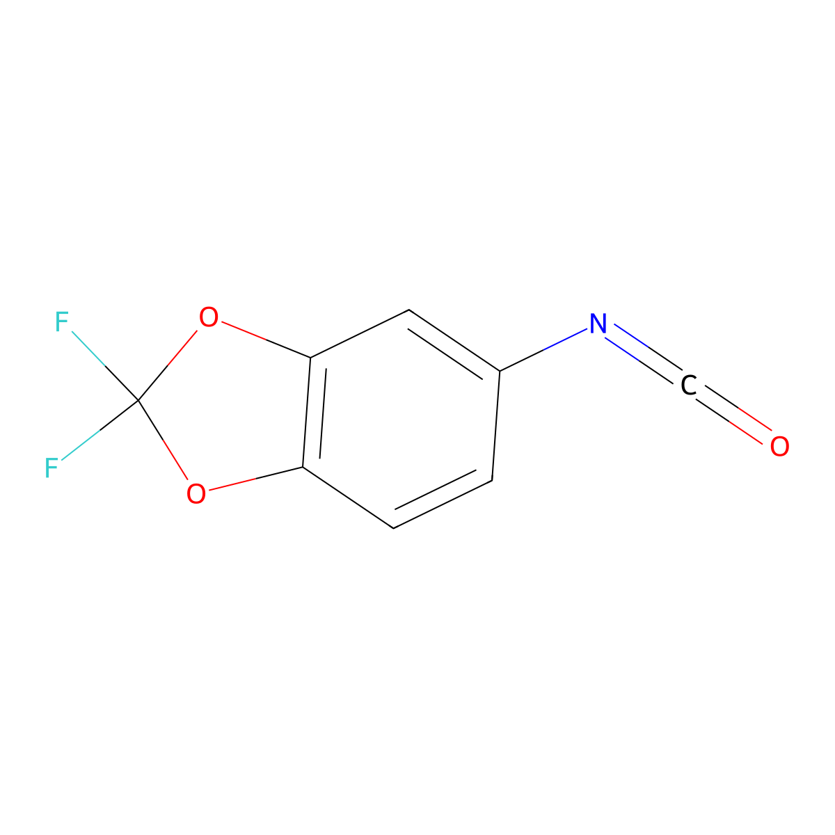2,2-Difluoro-5-isocyanato-1,3-benzodioxole molecular structure, CAS 75289-25-7