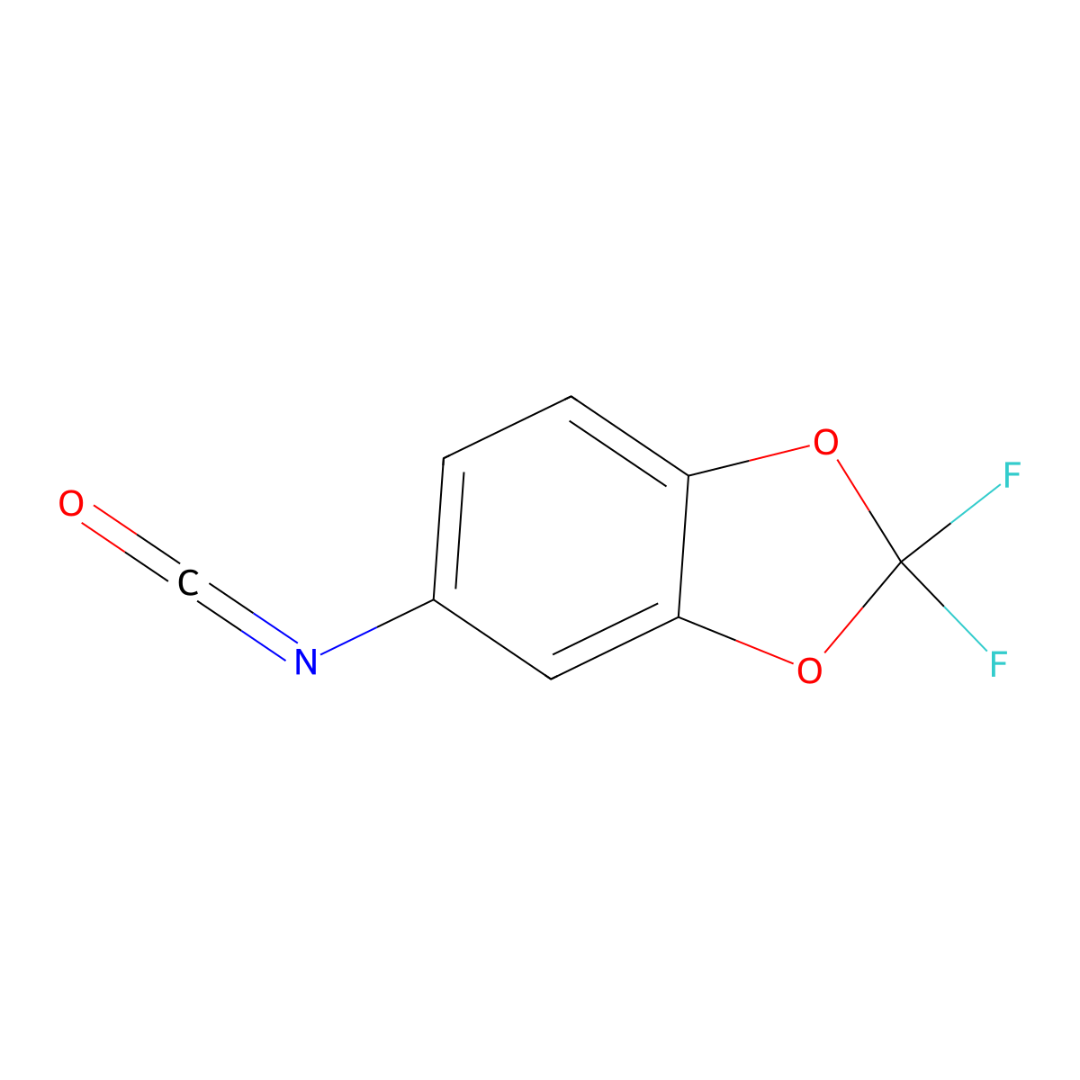 2,2-Difluoro-5-isocyanato-1,3-benzodioxole molecular structure, CAS 75289-25-7