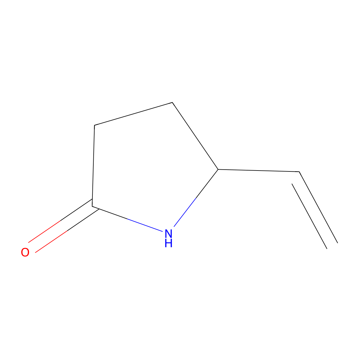5-Ethenyl-2-pyrrolidinone molecular structure, CAS 7529-16-0