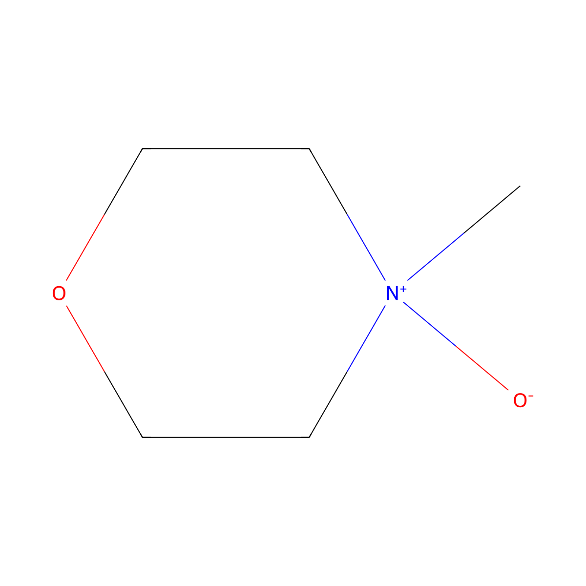 Methyl morpholine oxide molecular structure, CAS 7529-22-8