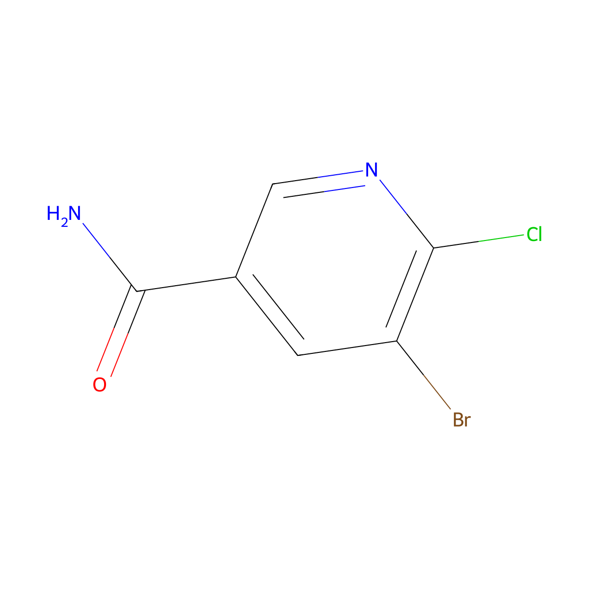5-Bromo-6-chloronicotinamide molecular structure, CAS 75291-83-7