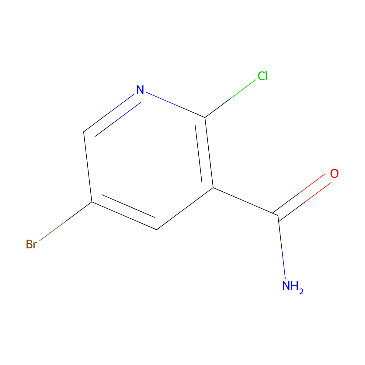 5-Bromo-2-chloronicotinamide molecular structure, CAS 75291-85-9