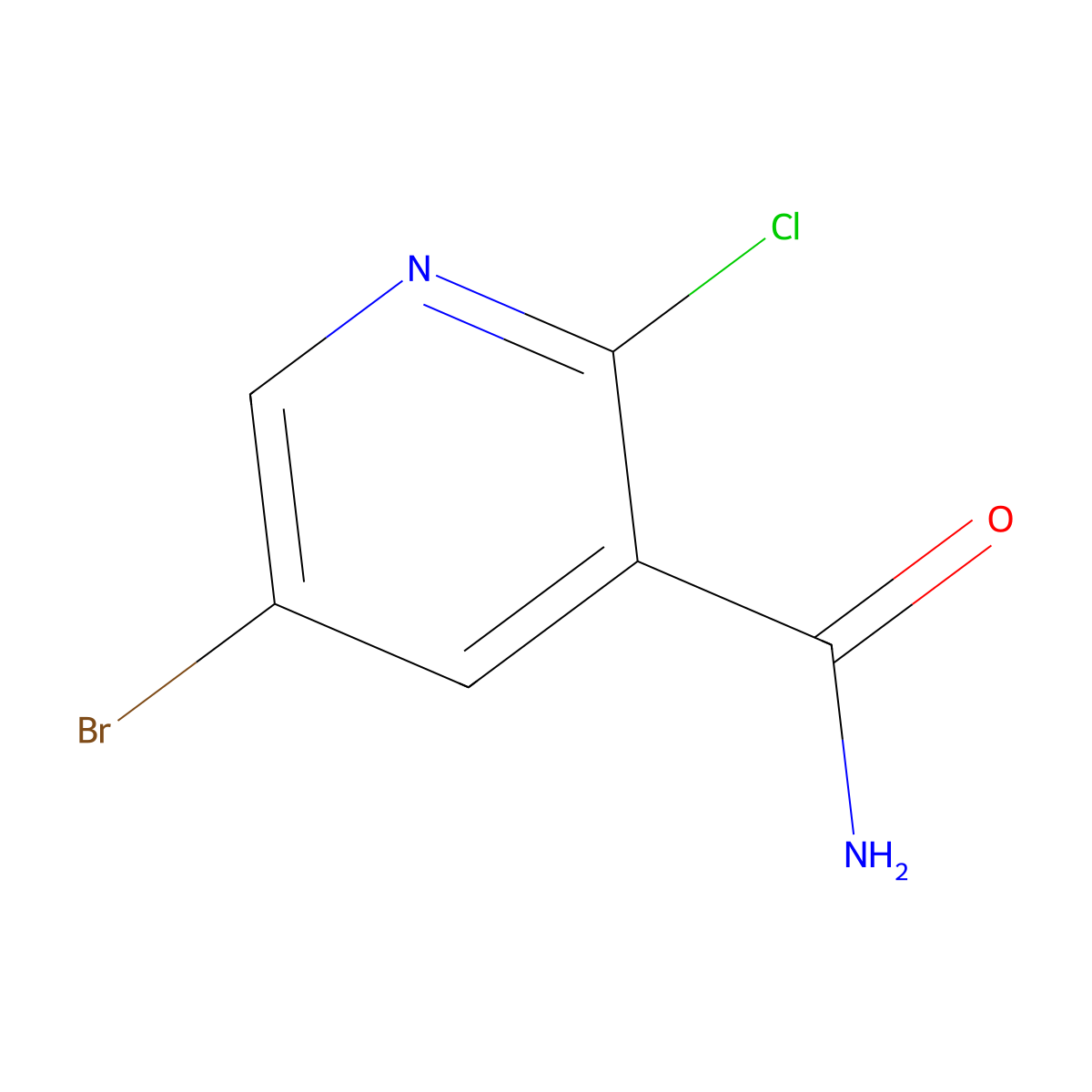 5-Bromo-2-chloronicotinamide molecular structure, CAS 75291-85-9