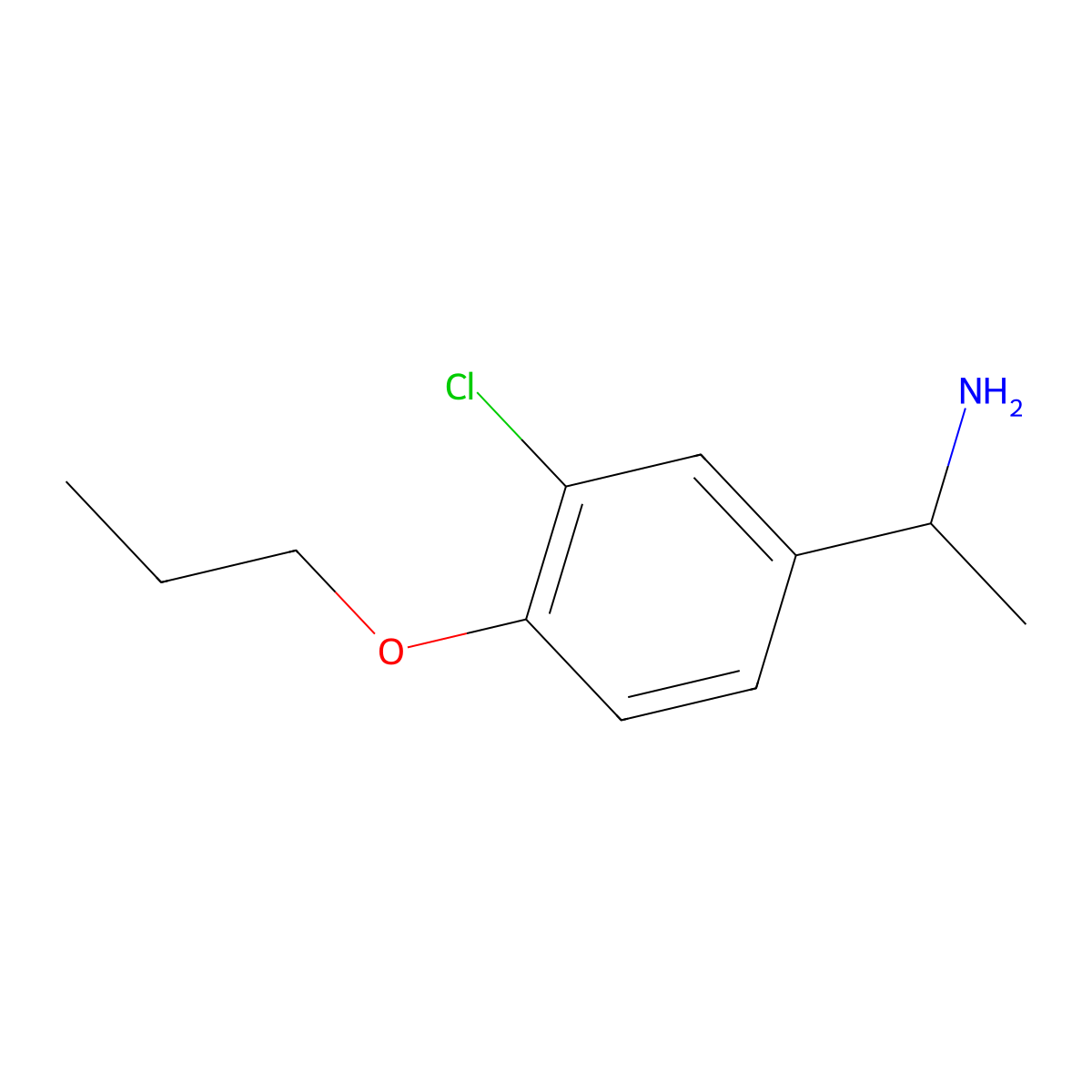 1-(3-Chloro-4-propoxyphenyl)ethan-1-amine molecular structure, CAS 752924-30-4