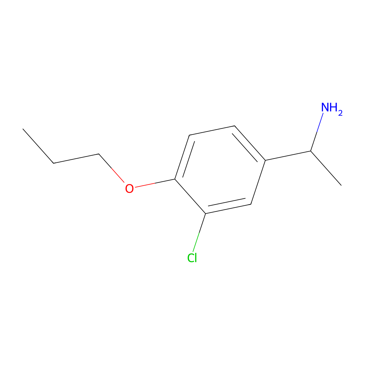1-(3-Chloro-4-propoxyphenyl)ethan-1-amine molecular structure, CAS 752924-30-4