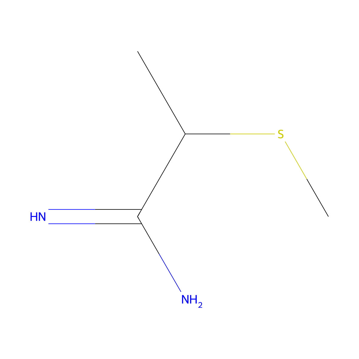 2-(Methylsulfanyl)propanimidamide molecular structure, CAS 752939-83-6