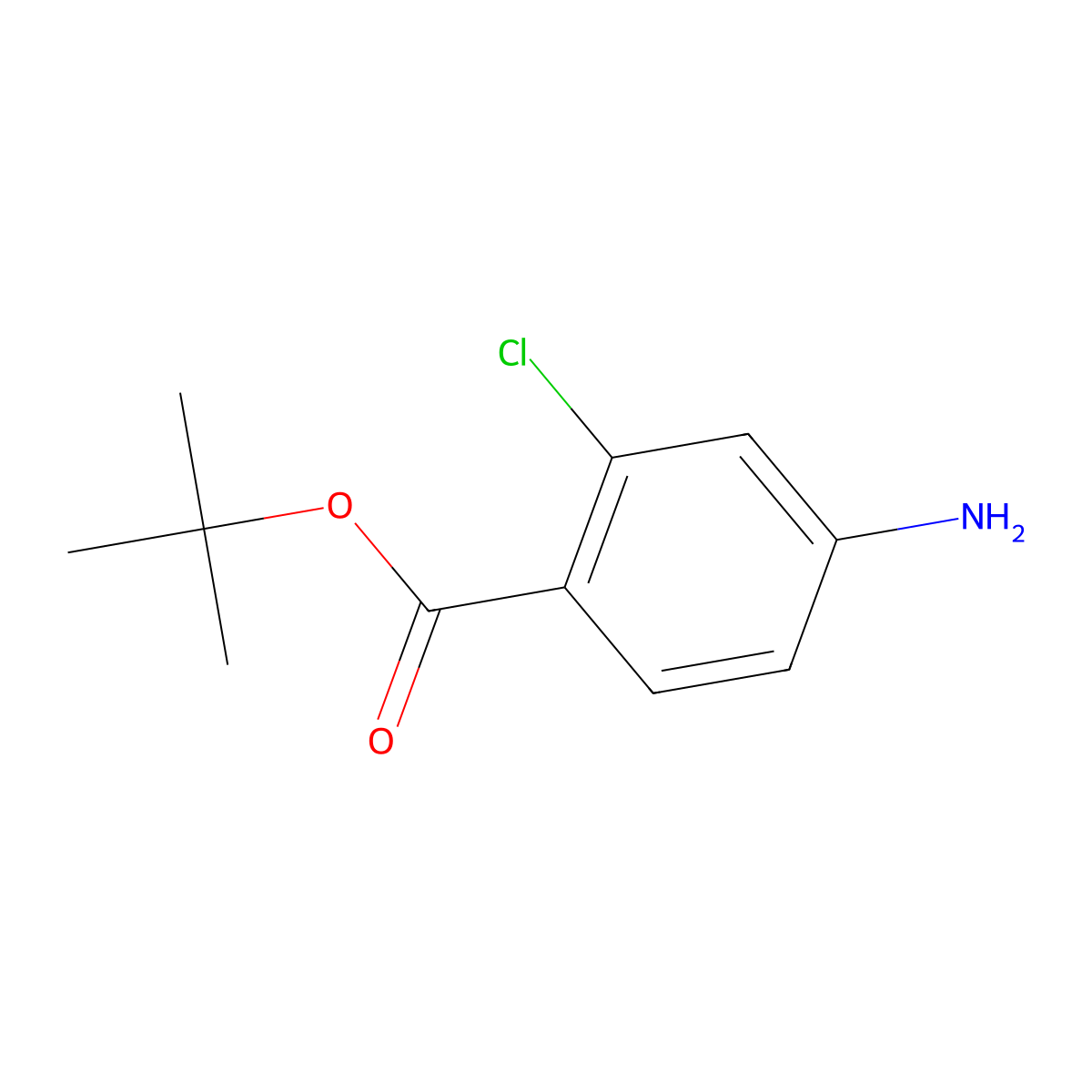 tert-Butyl 4-amino-2-chlorobenzoate molecular structure, CAS 75294-49-4