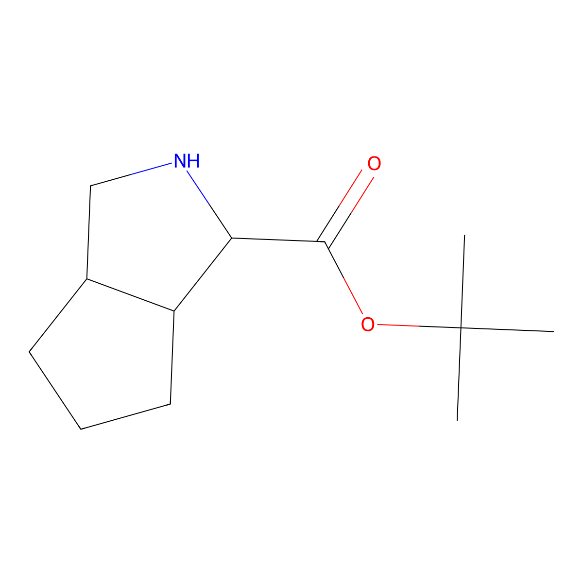 rac-tert-butyl (1R,3aS,6aR)-octahydrocyclopenta[c]pyrrole-1-carboxylate molecular structure, CAS 752940-04-8