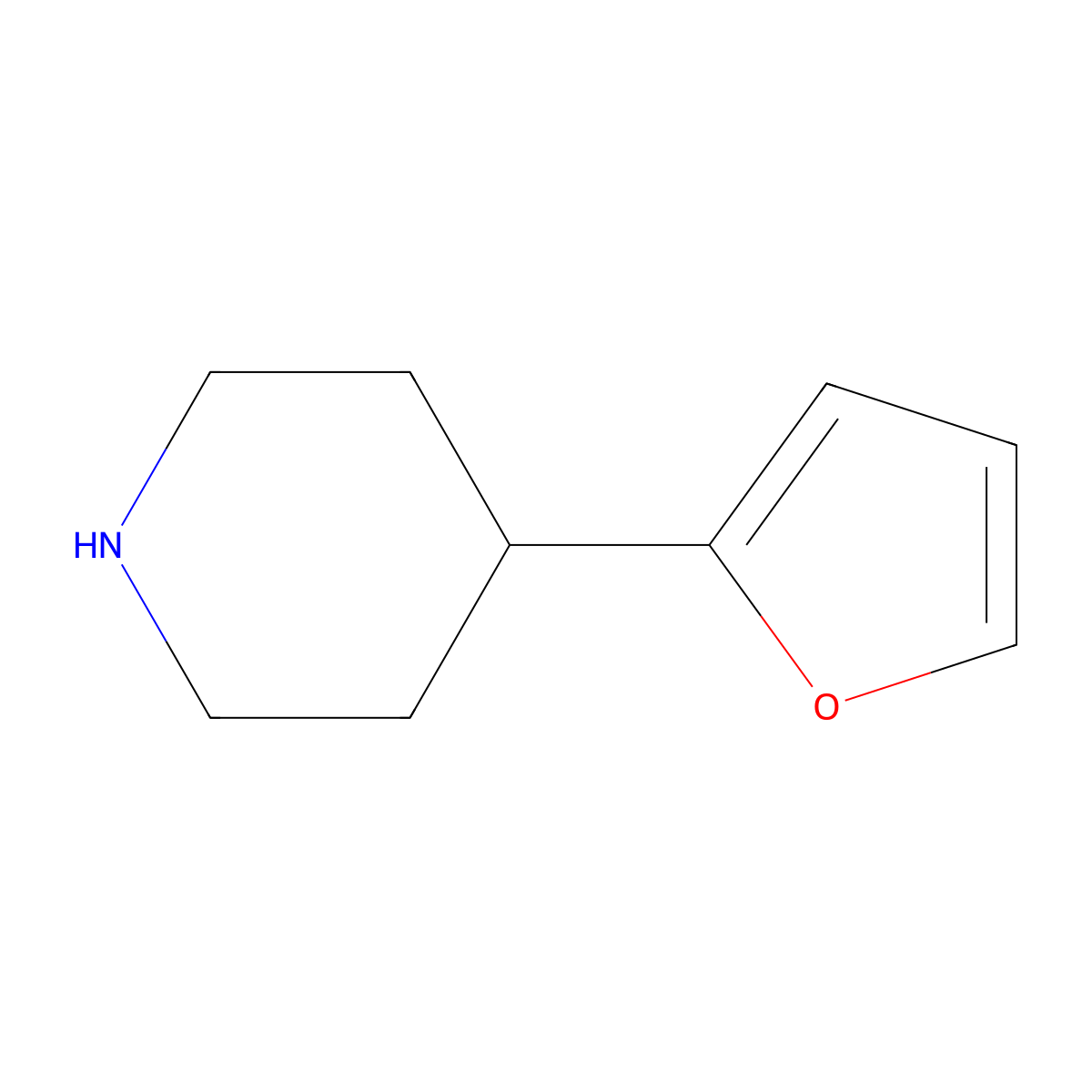 4-(Furan-2-yl)piperidine molecular structure, CAS 752965-76-7