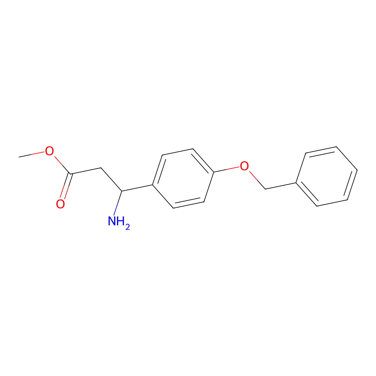 Methyl 3-Amino-3-[4-(phenylmethoxy)phenyl]propionate molecular structure, CAS 752966-27-1