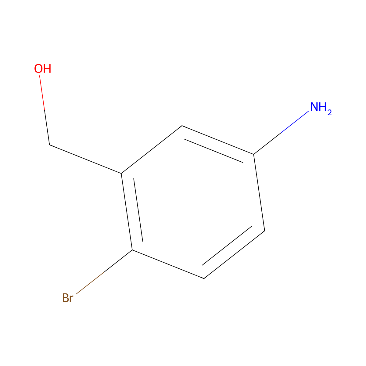 (5-Amino-2-bromophenyl)methanol molecular structure, CAS 752969-45-2