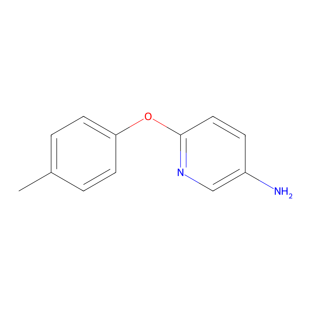 6-(4-Methylphenoxy)pyridin-3-amine molecular structure, CAS 752969-65-6