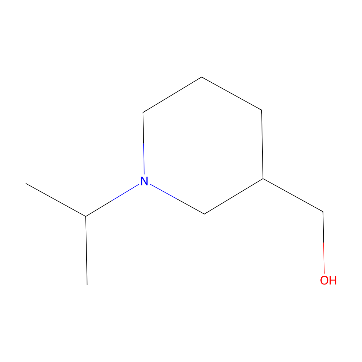 (1-Isopropylpiperidin-3-Yl)Methanol molecular structure, CAS 752970-45-9