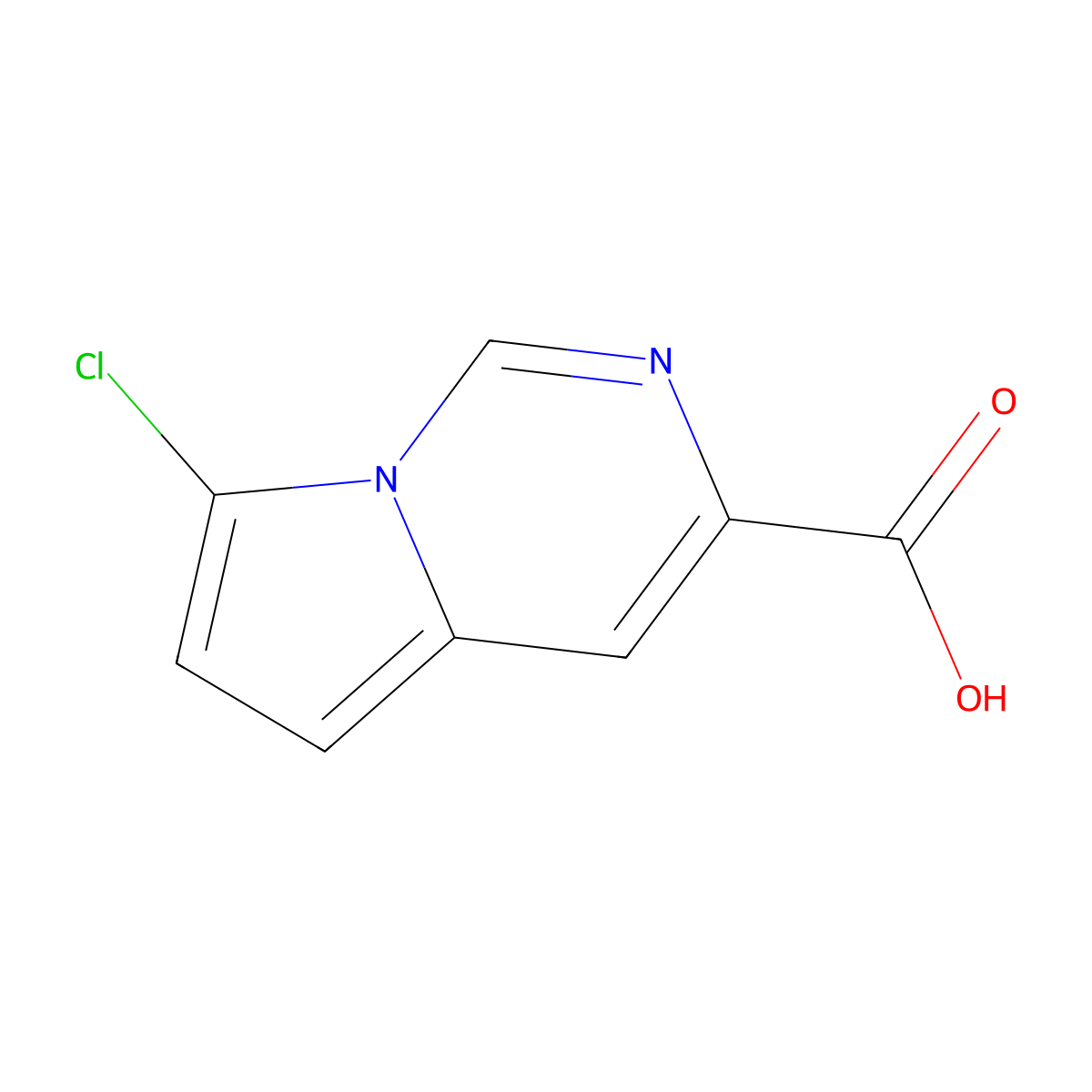 7-Chloropyrrolo[1,2-c]pyrimidine-3-carboxylic acid molecular structure, CAS 752981-45-6