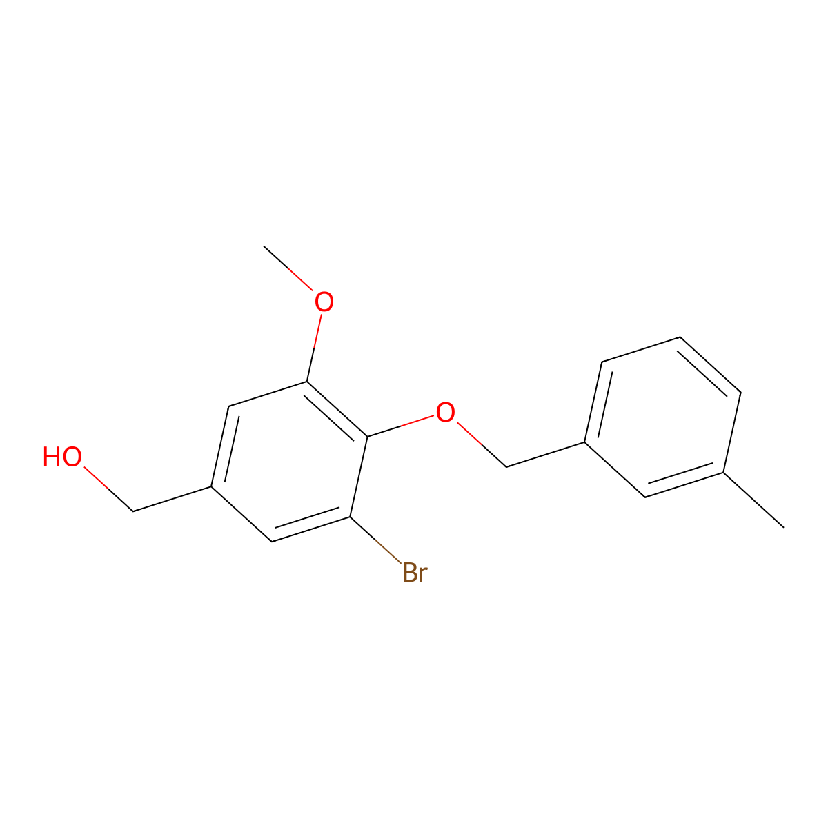 [3-Bromo-5-methoxy-4-(3-methyl-benzyloxy)-phenyl]-methanol molecular structure, CAS 752991-26-7