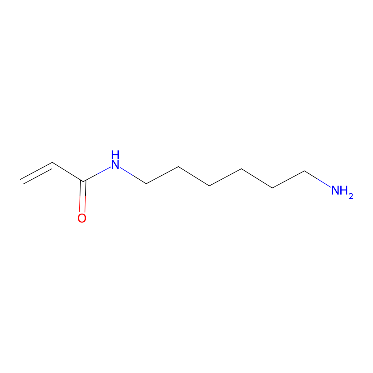 N-(6-aminohexyl)prop-2-enamide molecular structure, CAS 7530-30-5